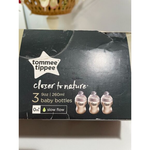 Tommee Tippee Closer To Nature Baby Bottles Set Of 3 9oz/260ml Slow Flow Anti-Co - Picture 2 of 6